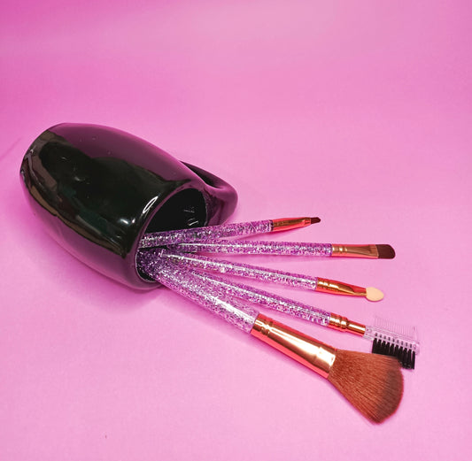 Lavender -  5 Pieces Professional Makeup Brushes Set
